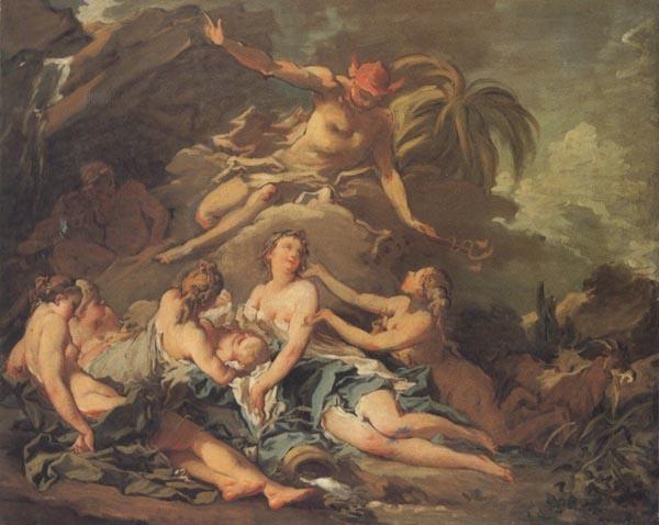 Francois Boucher Mercury confiding Bacchus to the Nymphs oil painting picture